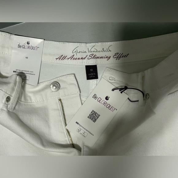 Gloria Vanderbilt Vintage White Midi Denim Skirt NWT - Picture 9 of 12